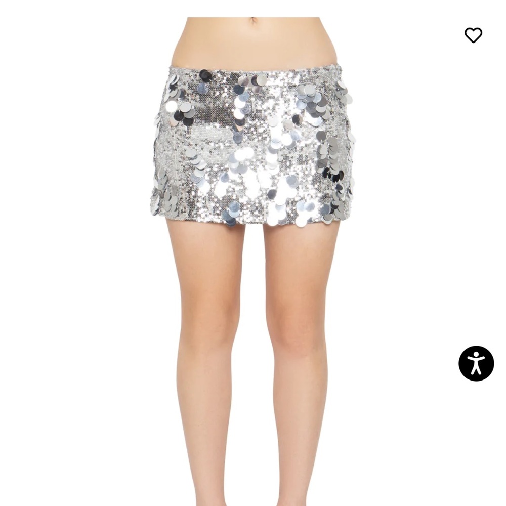 Danielle Guizio Low Rise Paillette Skirt